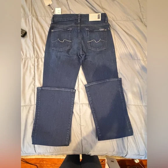 7 For All Mankind Kimmie Bootcut Jeans Size 27 Dark Wash NWT - Picture 6 of 8